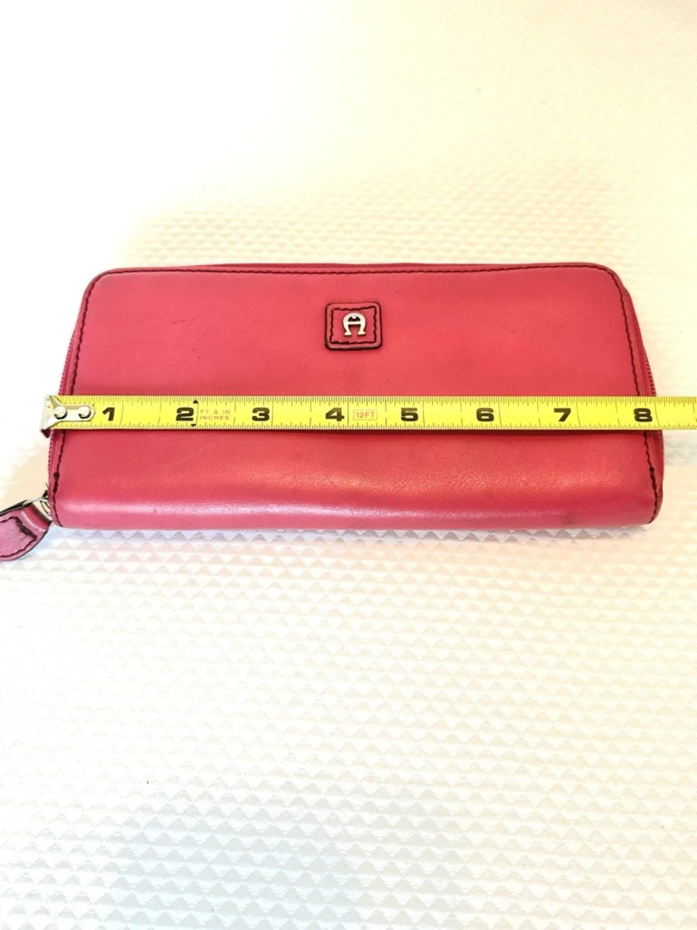 Etienne Aigner Hot‎ Pink Zip-Around Leather Wallet Perfect Size